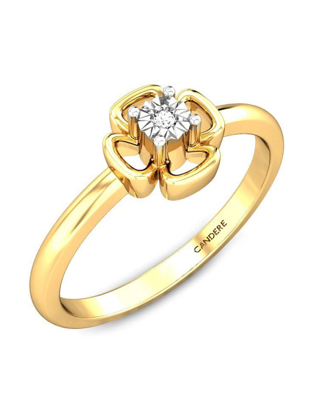 

CANDERE A KALYAN JEWELLERS COMPANY 14KT Gold Diamond Finger Ring- 2.15 gm, Yellow