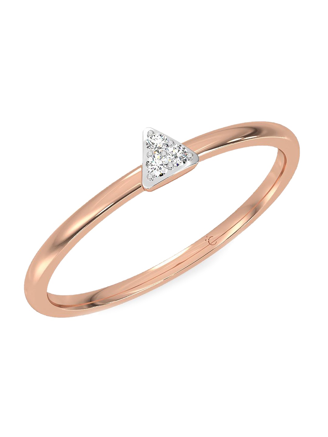 

CANDERE A KALYAN JEWELLERS COMPANY 14KT Rose Gold Diamond Finger Ring-1.25 g