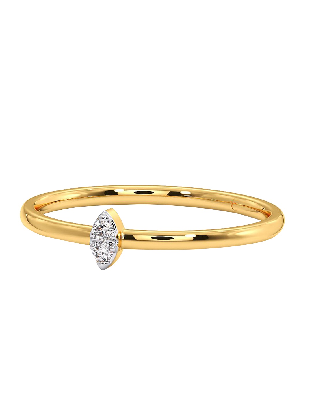 

CANDERE A KALYAN JEWELLERS COMPANY 14K BIS Hallmark Gold & Diamond Finger Ring-1.03 gm, Yellow