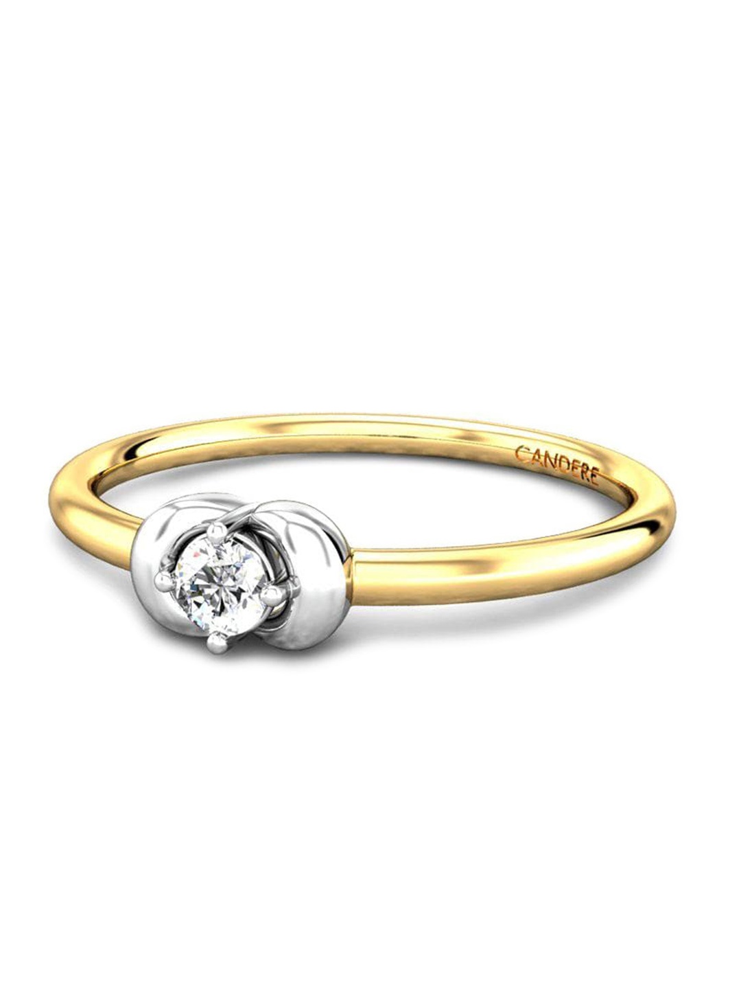 

CANDERE A KALYAN JEWELLERS COMPANY 14KT Gold Diamond Finger Ring - 1.15 g, Yellow