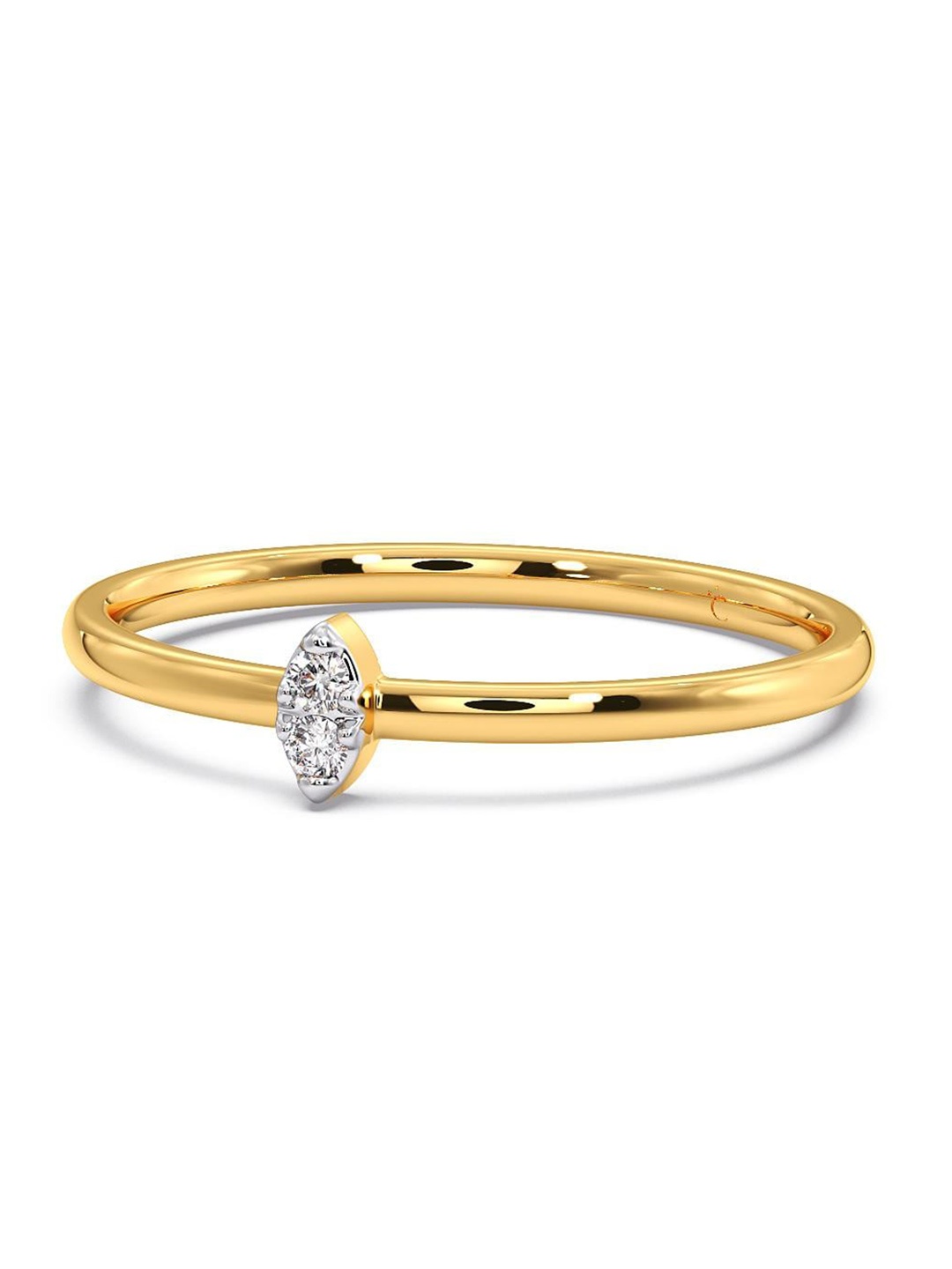 

CANDERE A KALYAN JEWELLERS COMPANY Diamond-Studded 18KT Gold Ring 1.11 g