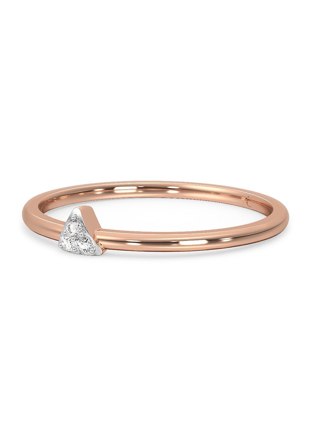 

CANDERE A KALYAN JEWELLERS COMPANY 14KT Rose Gold Diamond Finger Ring 1.27 g