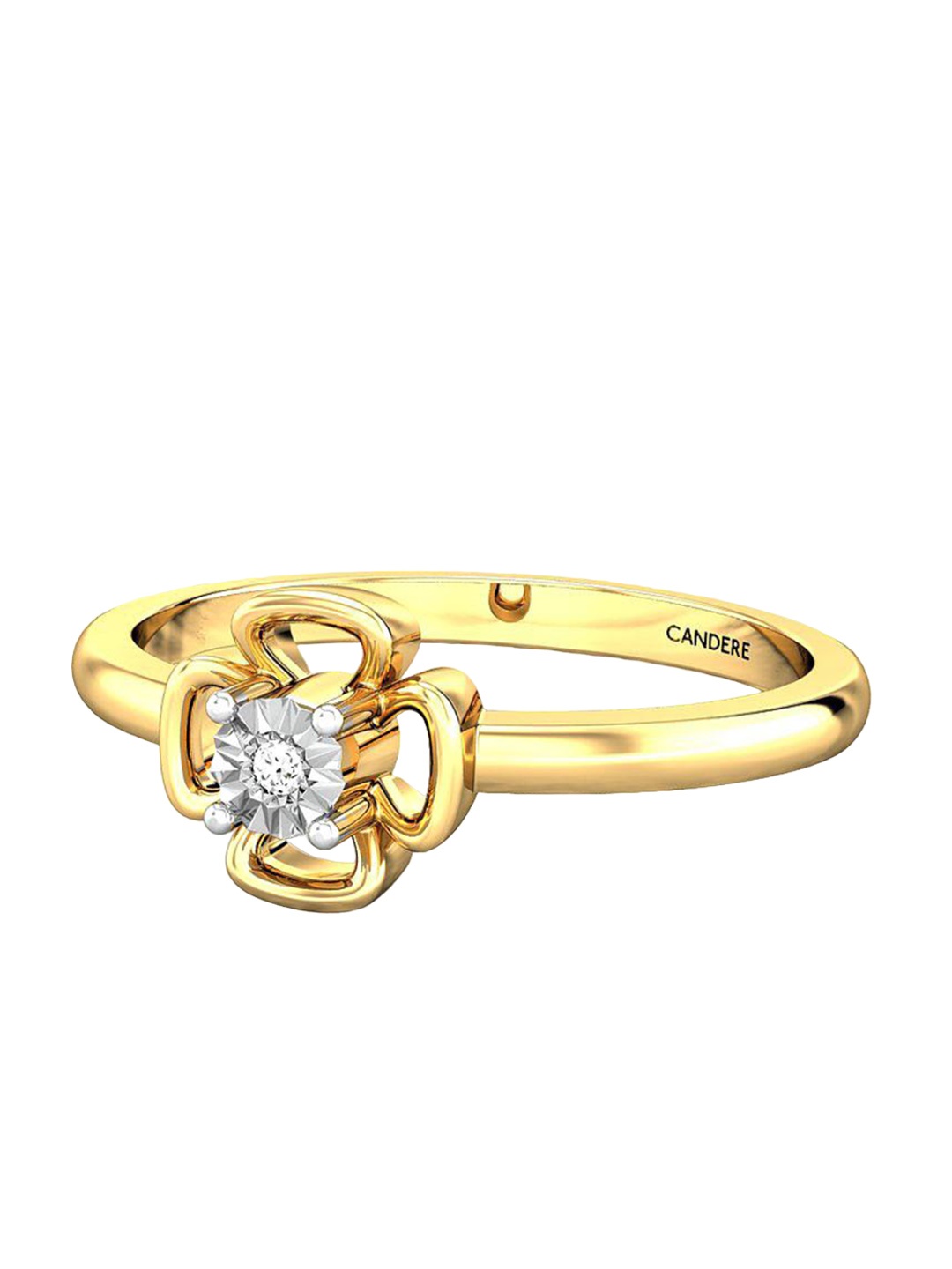 

CANDERE A KALYAN JEWELLERS COMPANY 14KT Gold Diamond Finger Ring- 1.97 gm, Yellow