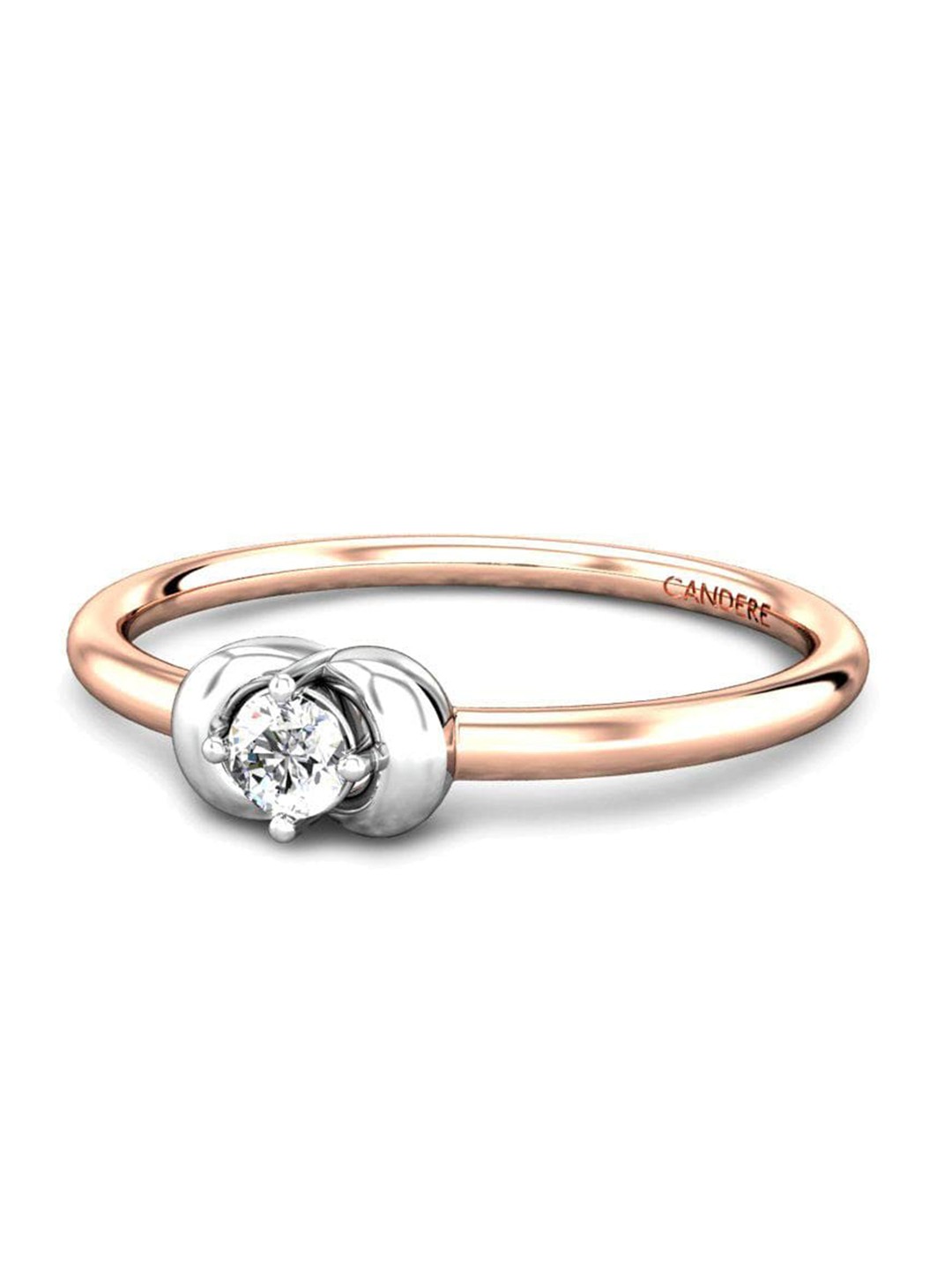 

CANDERE A KALYAN JEWELLERS COMPANY BIS Hallmark 14KT Rose Gold Diamond Finger Ring - 1.39g