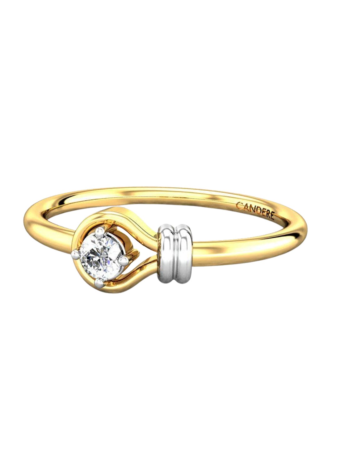 

CANDERE A KALYAN JEWELLERS COMPANY 18KT Gold Diamond Finger Ring - 1.39 g, Yellow