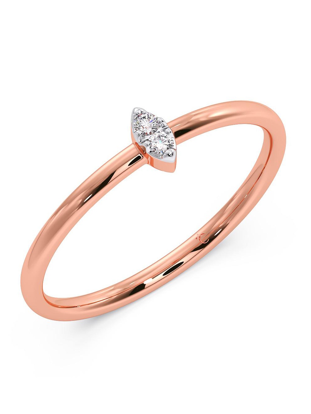 

CANDERE A KALYAN JEWELLERS COMPANY 18KT Rose Gold Diamond Finger Ring - 1.22 g