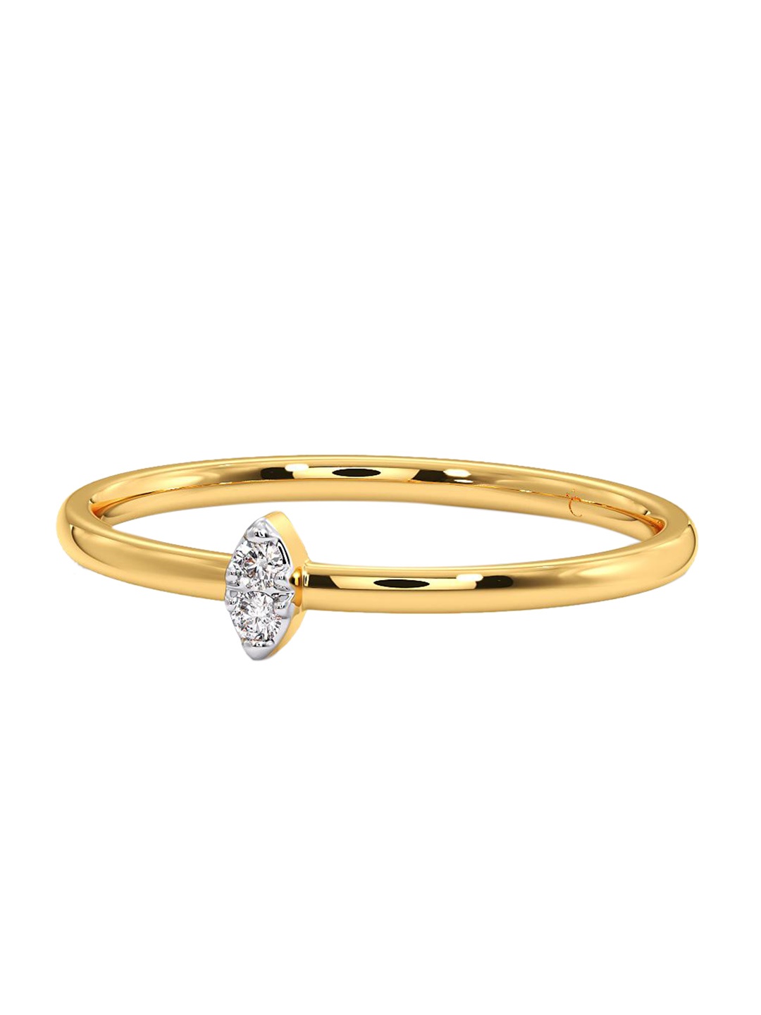 

CANDERE A KALYAN JEWELLERS COMPANY 18KT BIS Hallmark Gold & Diamond Finger Ring-1.15gm