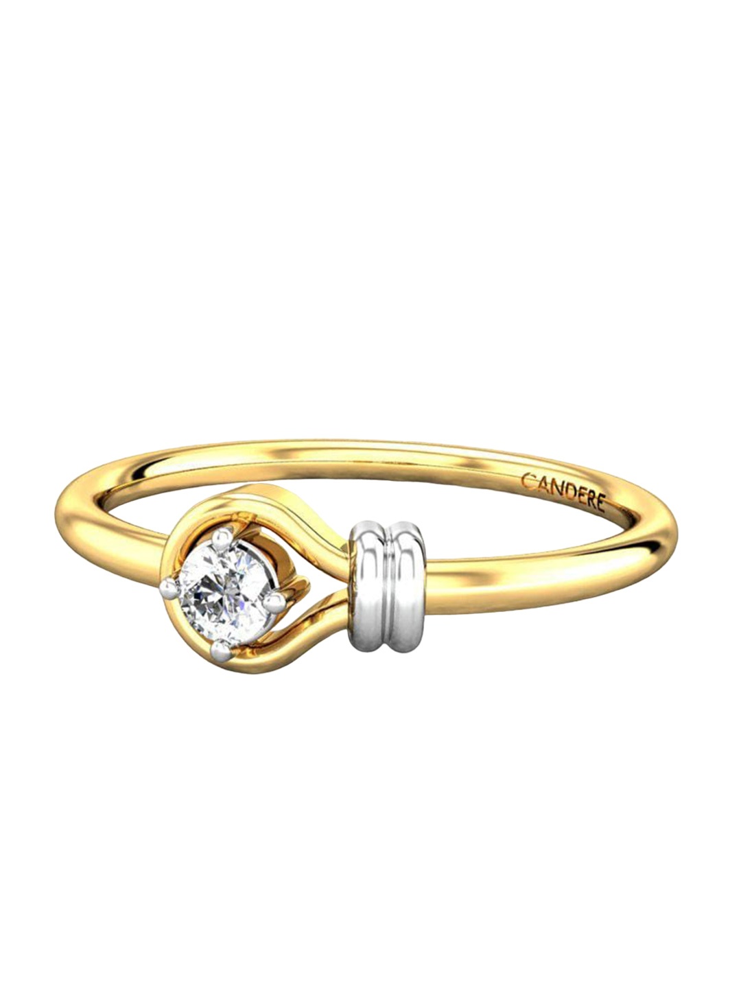 

CANDERE A KALYAN JEWELLERS COMPANY 18KT Gold Diamond Finger Ring - 1.31g, Yellow