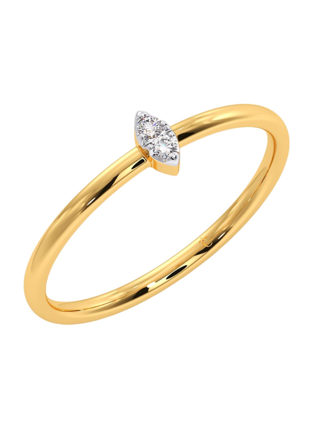 

CANDERE A KALYAN JEWELLERS COMPANY 18KT Gold Diamond Finger Ring 1.01 g, Yellow