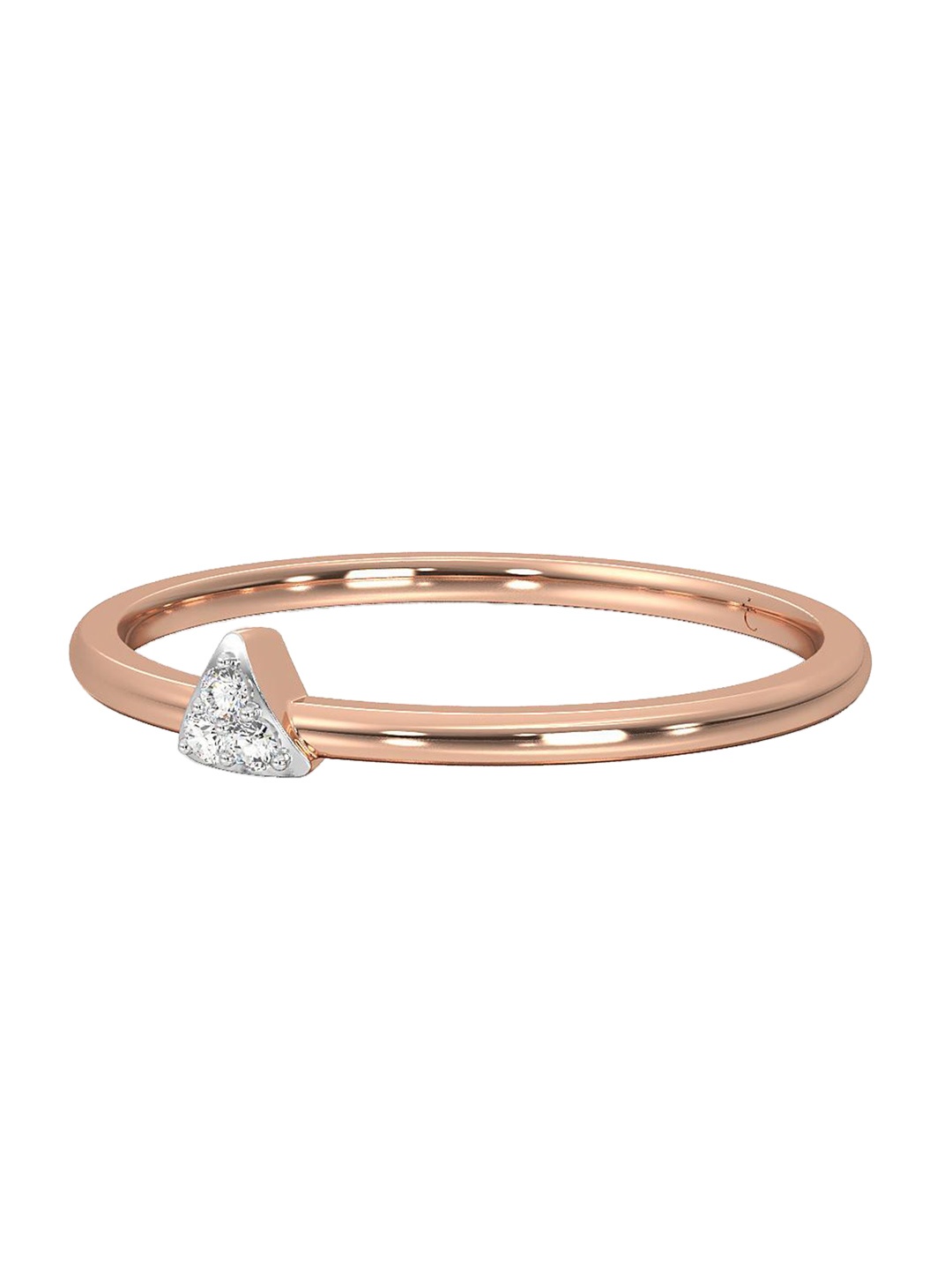 

CANDERE A KALYAN JEWELLERS COMPANY Diamond-Studded 18KT Rose Gold Ring-1.47 g