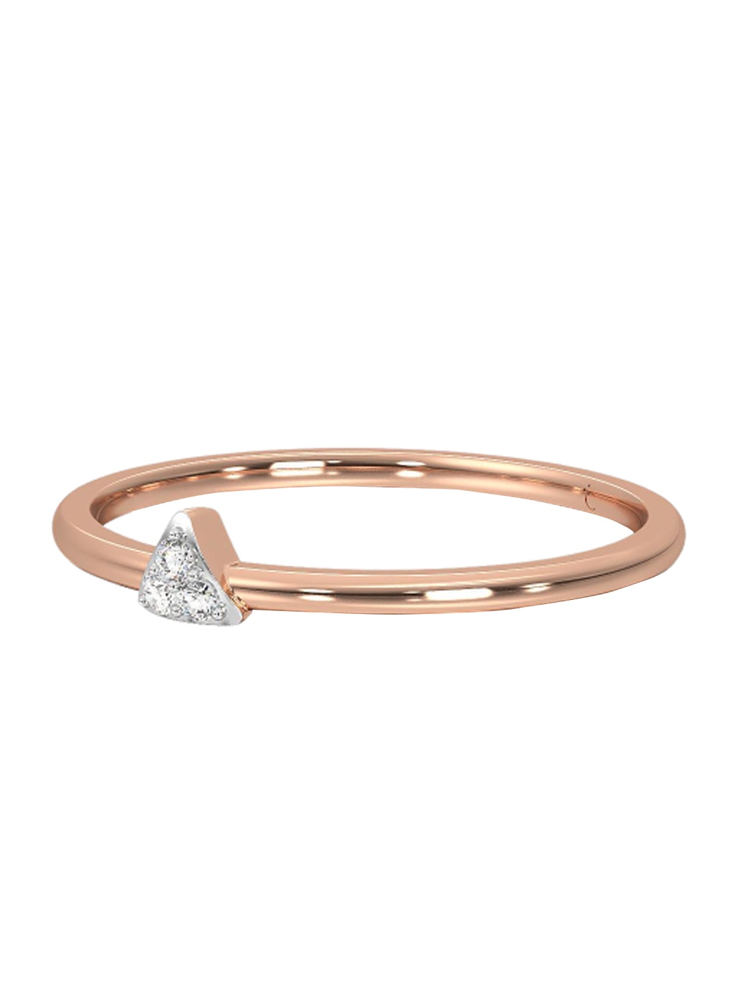 

CANDERE A KALYAN JEWELLERS COMPANY 18KT Rose Gold Diamond Finger Ring-1.52 gm