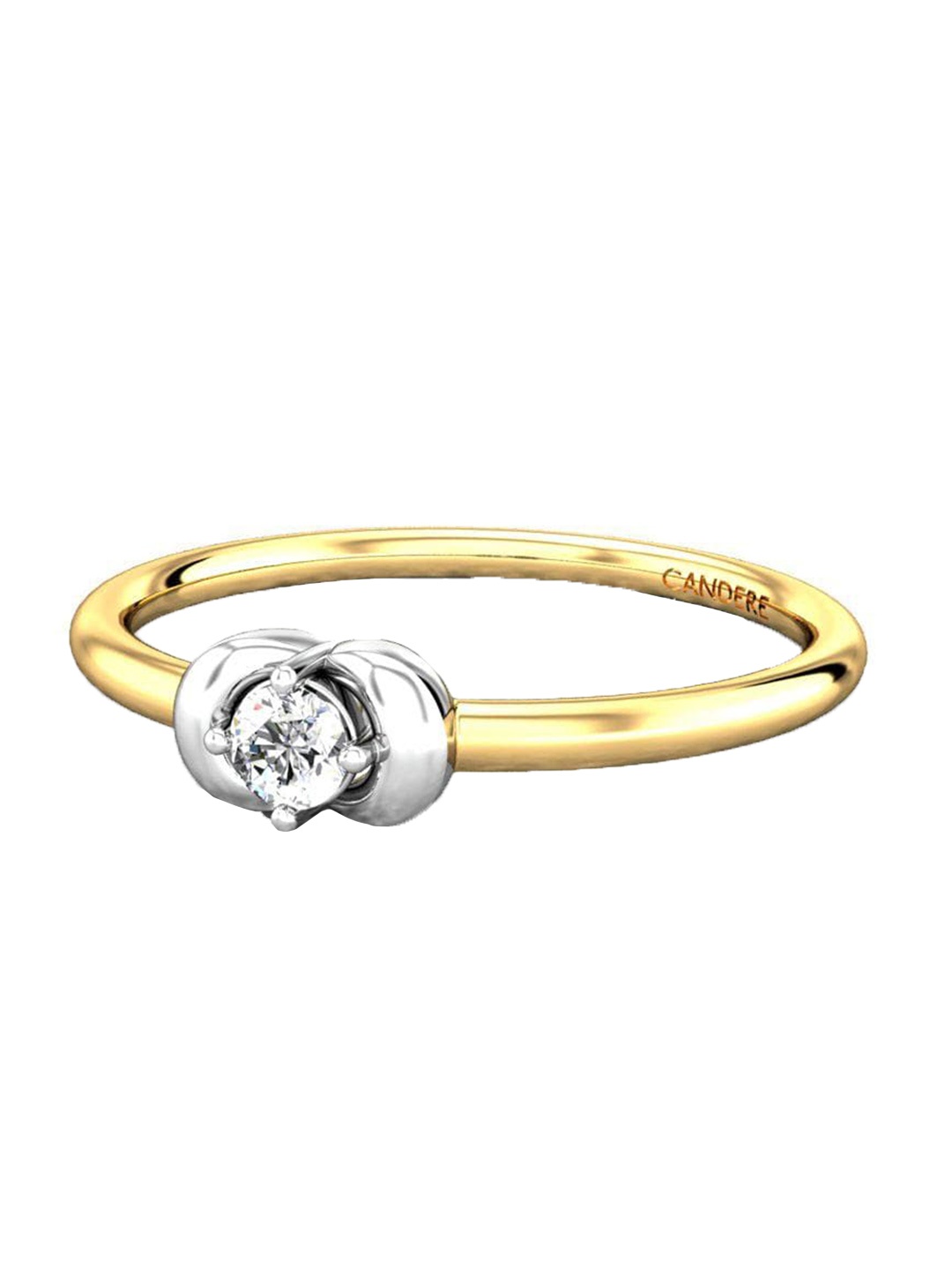 

CANDERE A KALYAN JEWELLERS COMPANY Diamond-Studded 18KT Gold Ring-1.29 gm