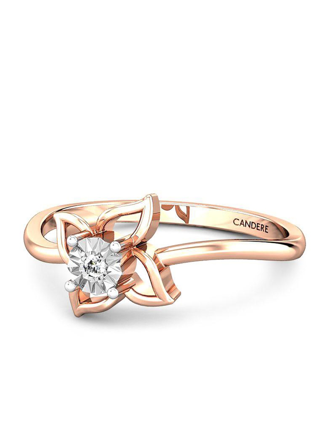 

CANDERE A KALYAN JEWELLERS COMPANY 14KT Rose Gold Diamond Finger Ring