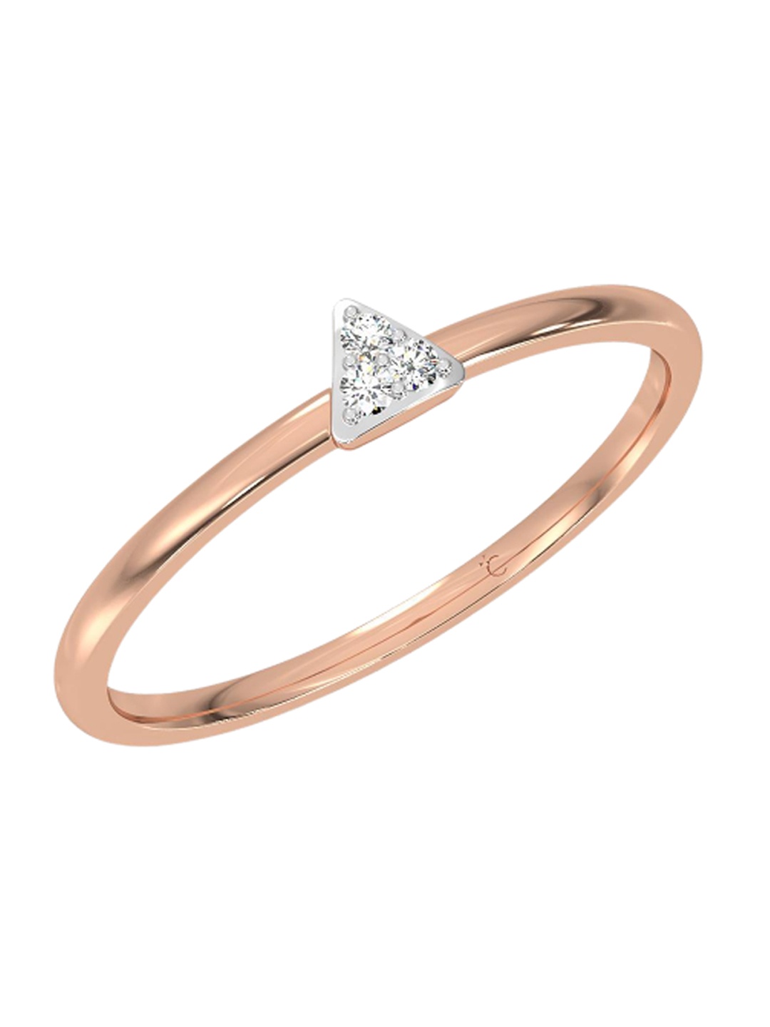 

CANDERE A KALYAN JEWELLERS COMPANY 18KT Rose Gold Diamond Finger Ring 1.22 g