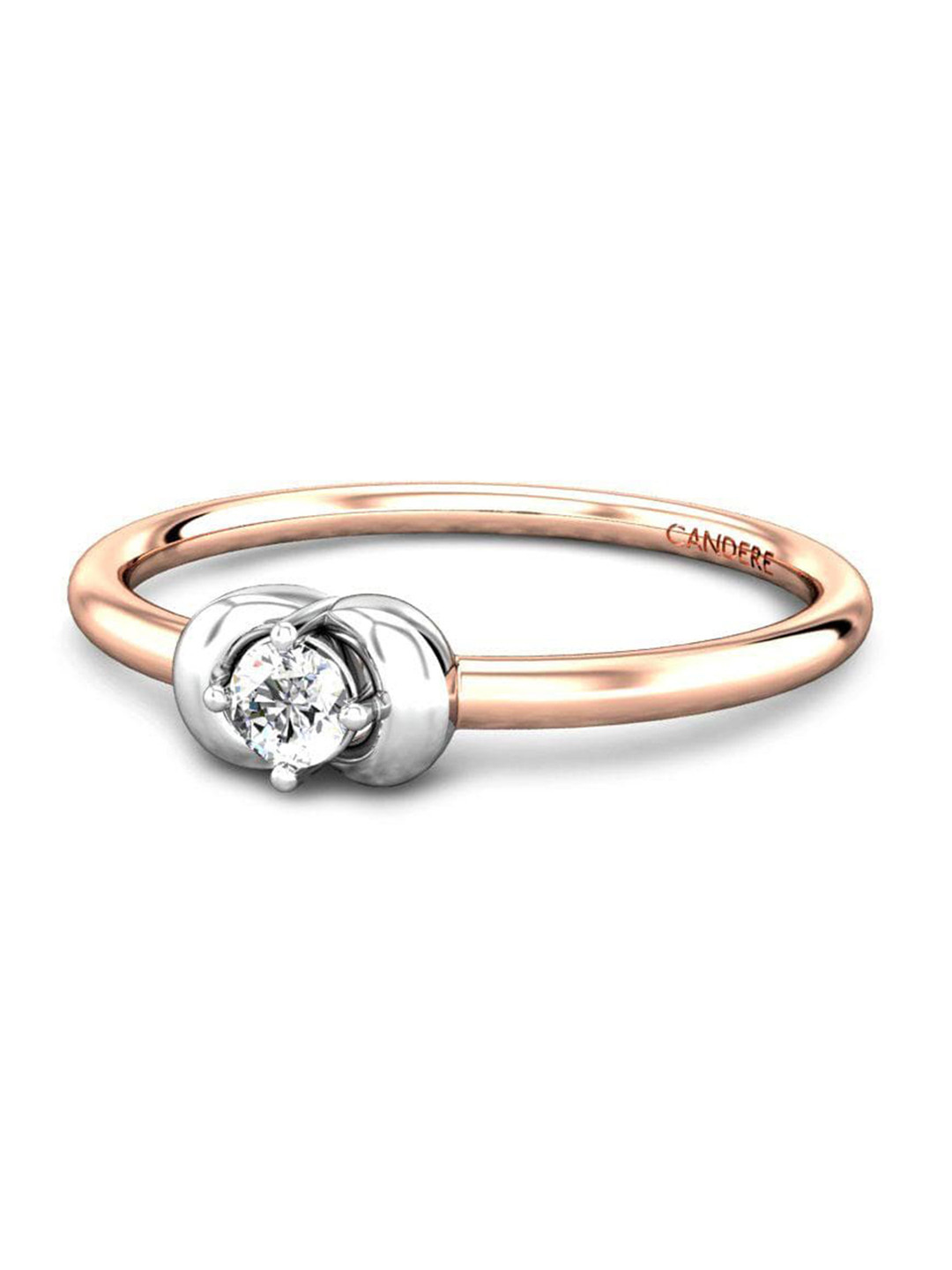 

CANDERE A KALYAN JEWELLERS COMPANY Diamond-Studded 14KT Rose Gold Ring - 1.37 g