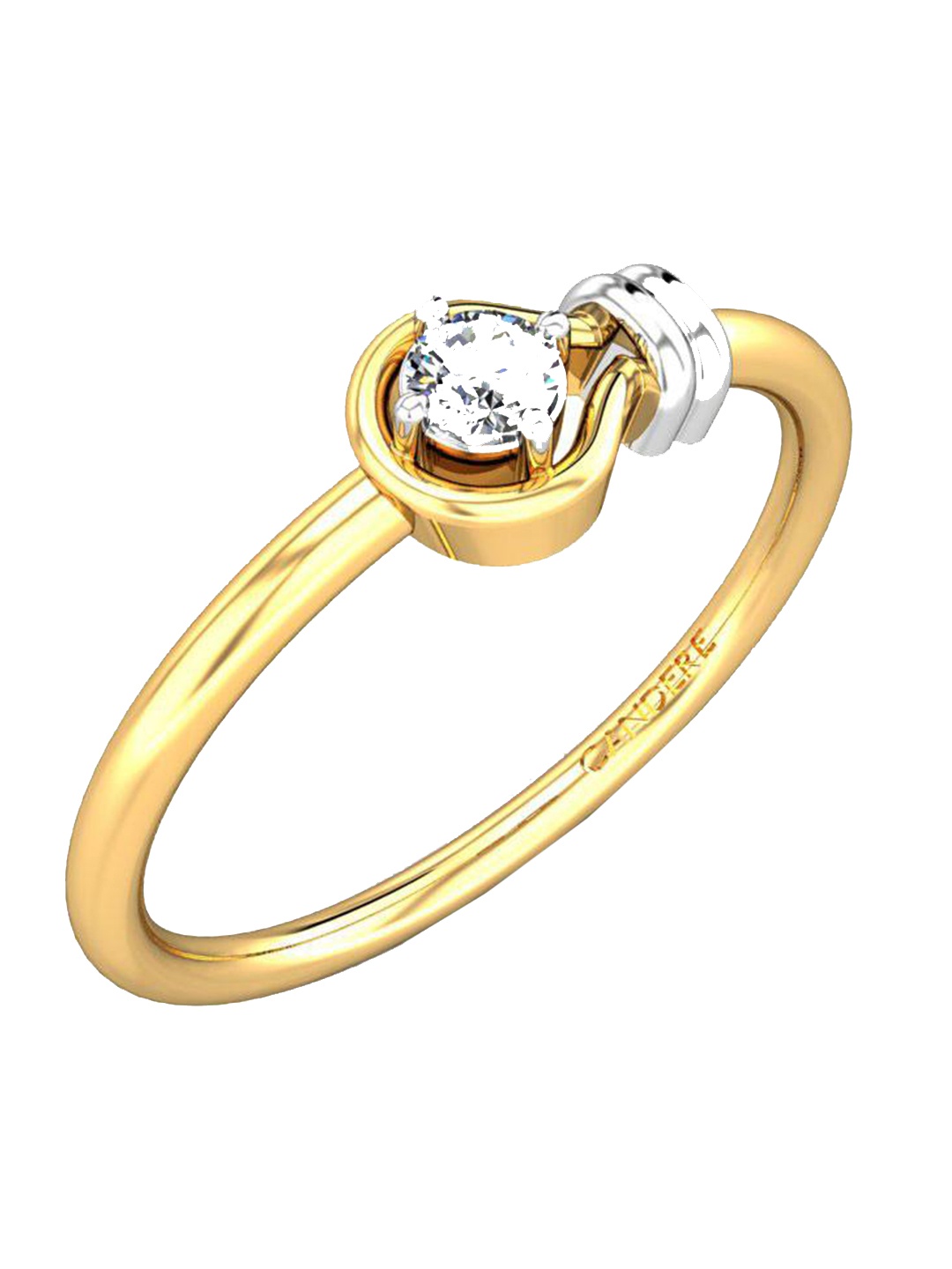 

CANDERE A KALYAN JEWELLERS COMPANY Diamond-Studded 14kT Gold Ring-1.13 g