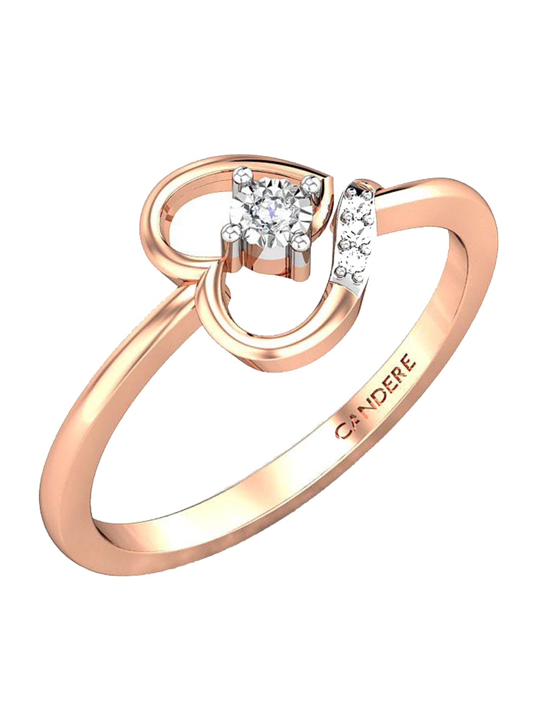 

CANDERE A KALYAN JEWELLERS COMPANY 14KT BIS Hallmark Rose Gold Diamond Ring