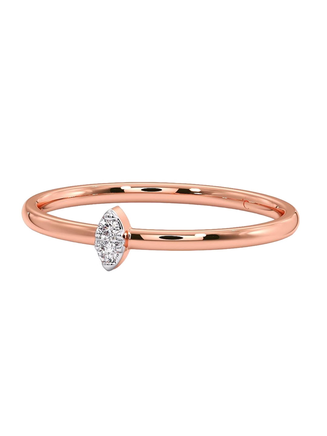 

CANDERE A KALYAN JEWELLERS COMPANY 18KT Rose-Gold Diamond Finger Ring-1.26 g