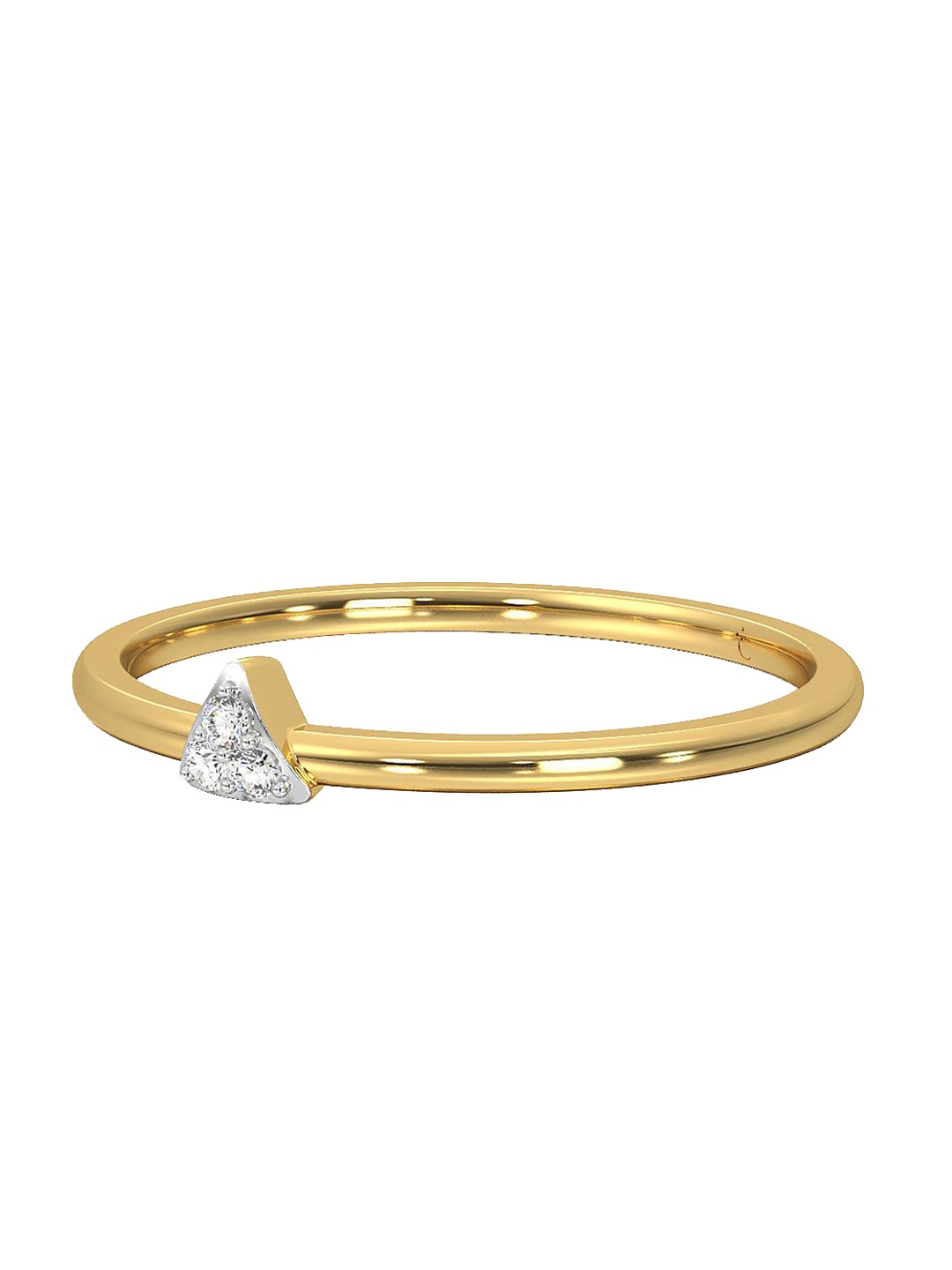 

CANDERE A KALYAN JEWELLERS COMPANY Diamond-Studded 18KT Gold Ring- 1.05 gm