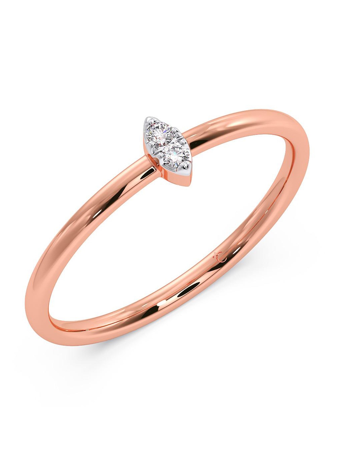 

CANDERE A KALYAN JEWELLERS COMPANY 14KT Rose Gold Diamond Finger Ring - 1.01 g