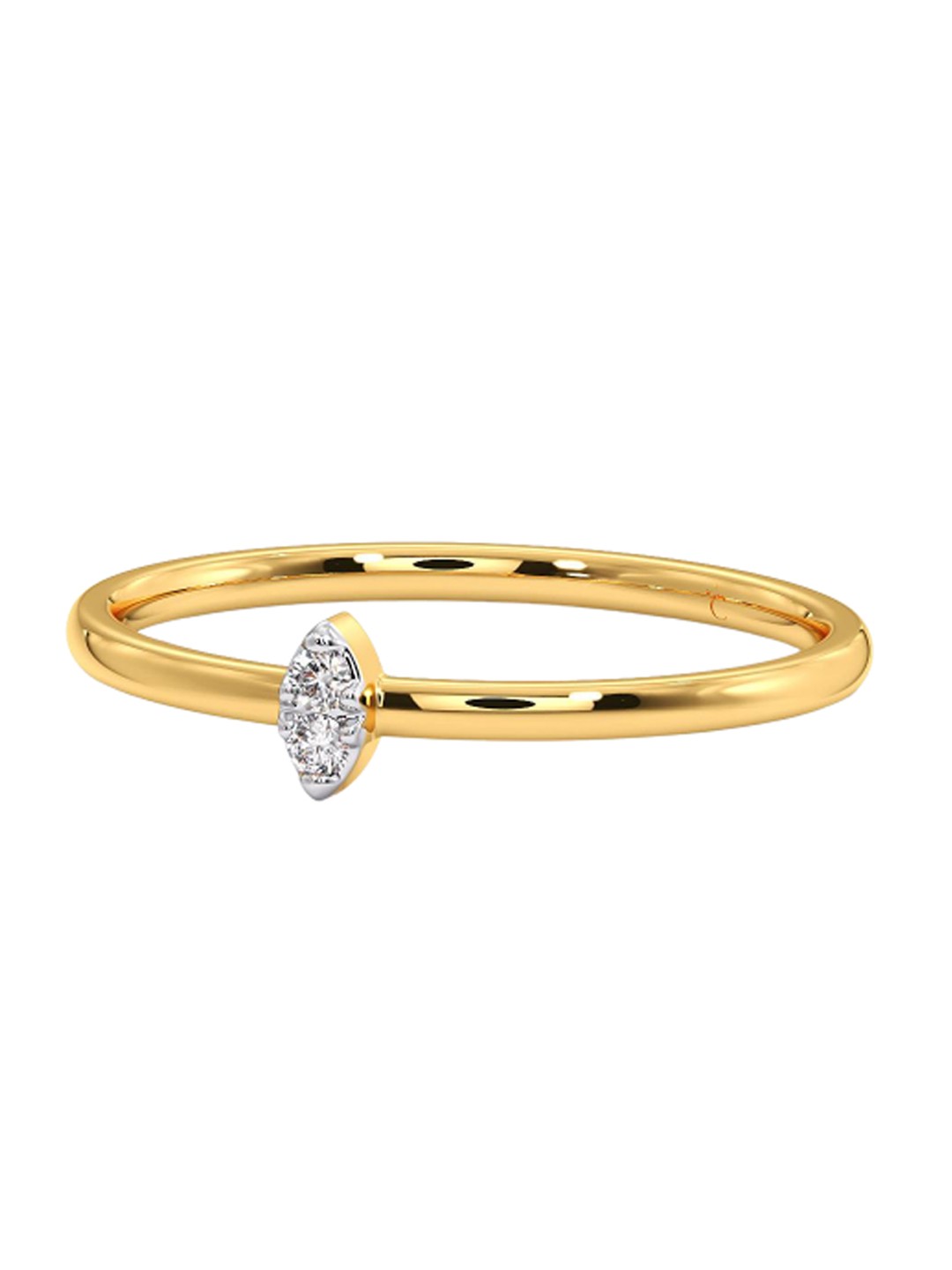 

CANDERE A KALYAN JEWELLERS COMPANY Diamond-Studded 18KT Gold Ring- 1.33 g