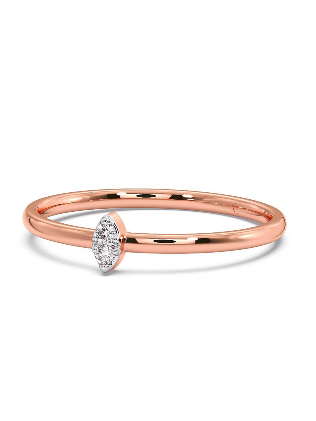 

CANDERE A KALYAN JEWELLERS COMPANY 18KT Rose Gold Diamond Finger Ring- 1.03 g
