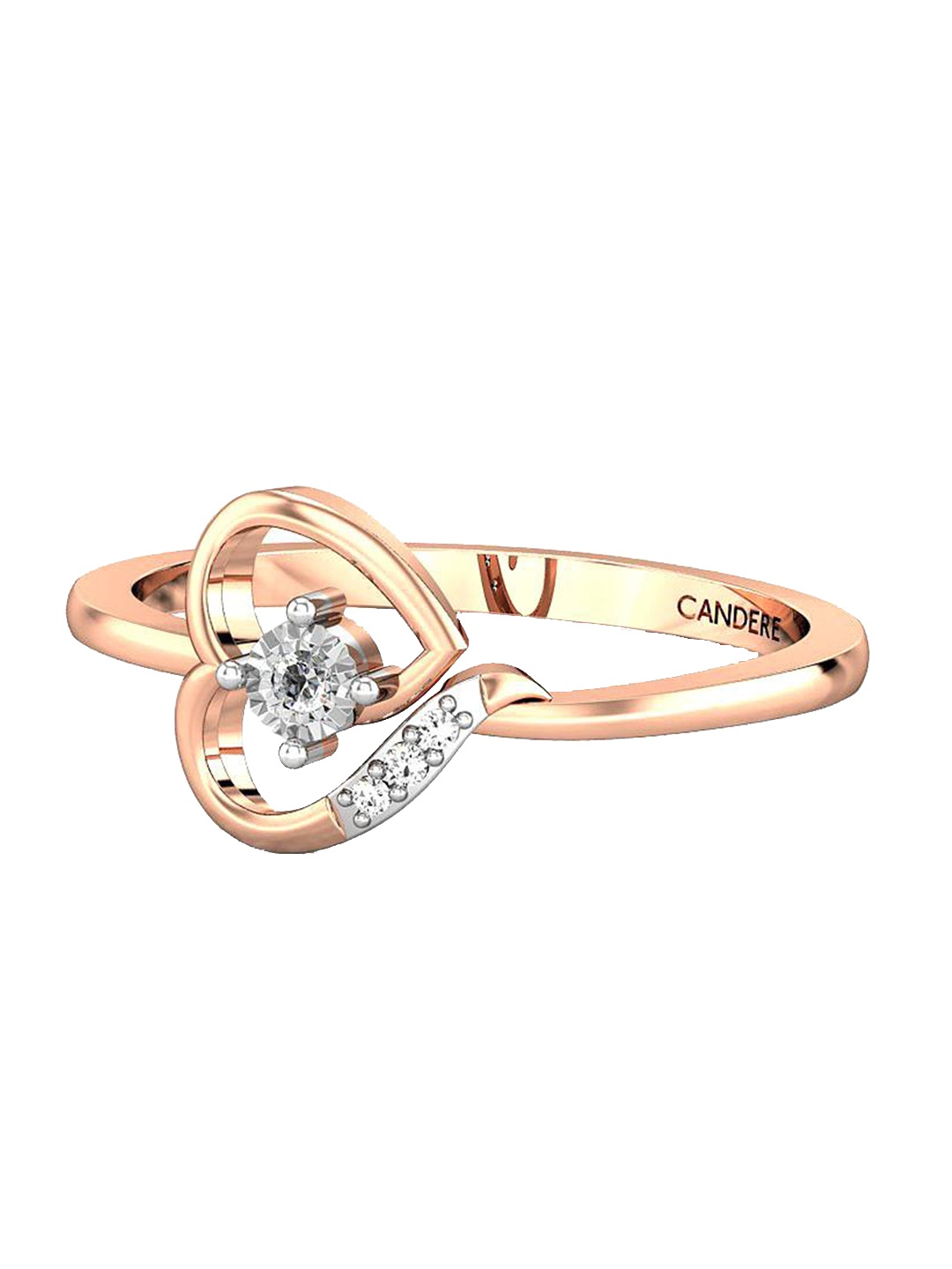 

CANDERE A KALYAN JEWELLERS COMPANY 18KT Rose-Gold Diamond Finger Ring-1.72 g