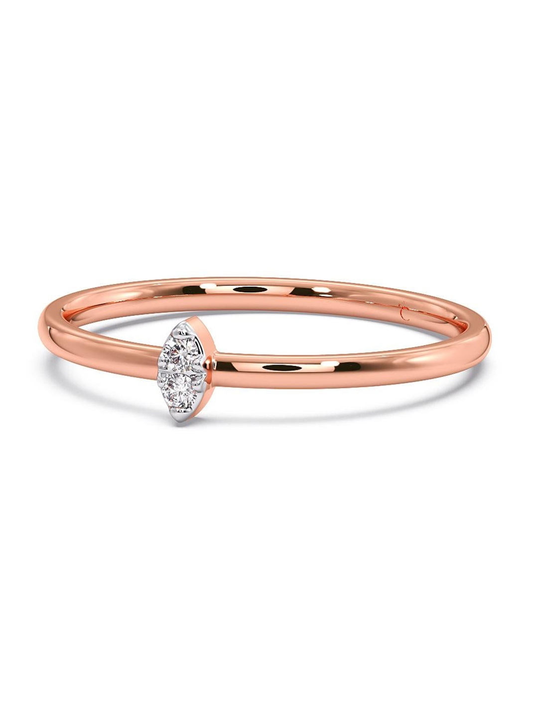 

CANDERE A KALYAN JEWELLERS COMPANY 18KT Rose-Gold Diamond Finger Ring - 1.24 g