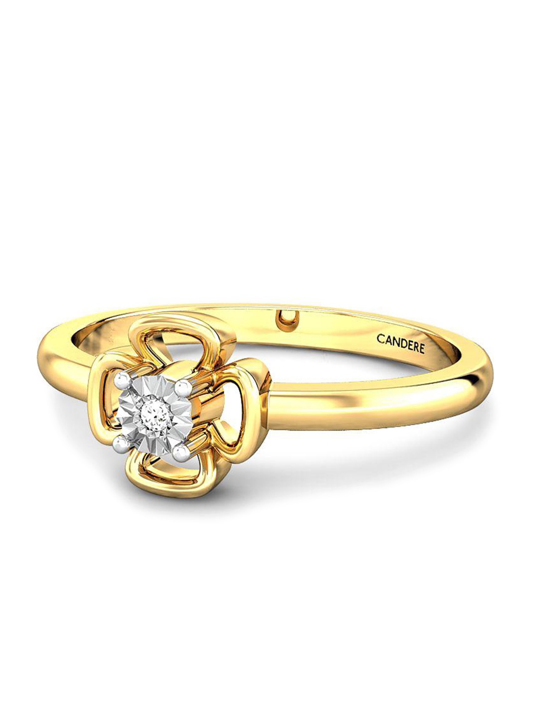 

CANDERE A KALYAN JEWELLERS COMPANY Women 14KT Gold Diamond Finger Ring, Yellow