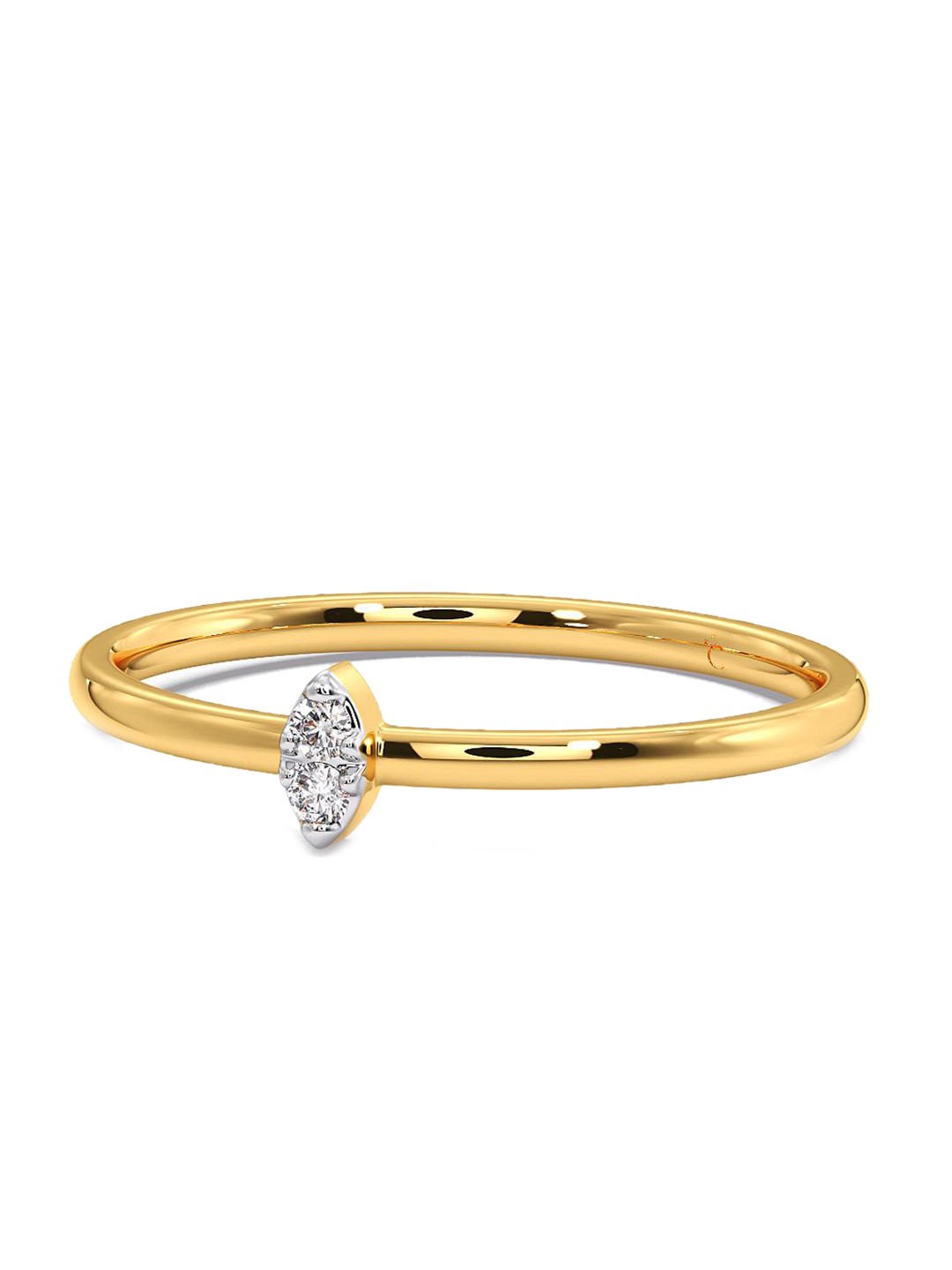 

CANDERE A KALYAN JEWELLERS COMPANY 14KT Gold Diamond Finger Ring-0.94 g, Yellow