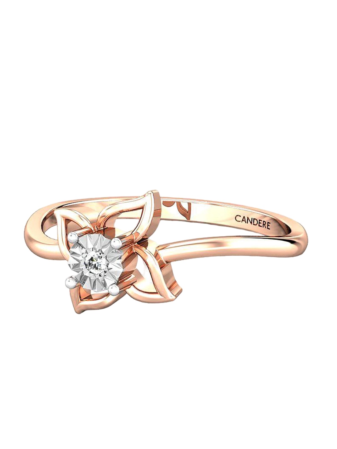 

CANDERE A KALYAN JEWELLERS COMPANY 18KT Rose-Gold Diamond Finger Ring 1.66 g