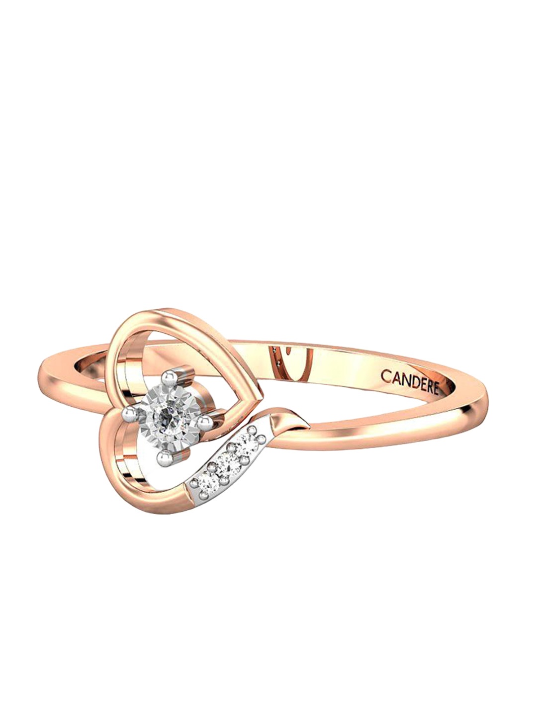 

CANDERE A KALYAN JEWELLERS COMPANY 14KT Rose-Gold Diamond Finger Ring