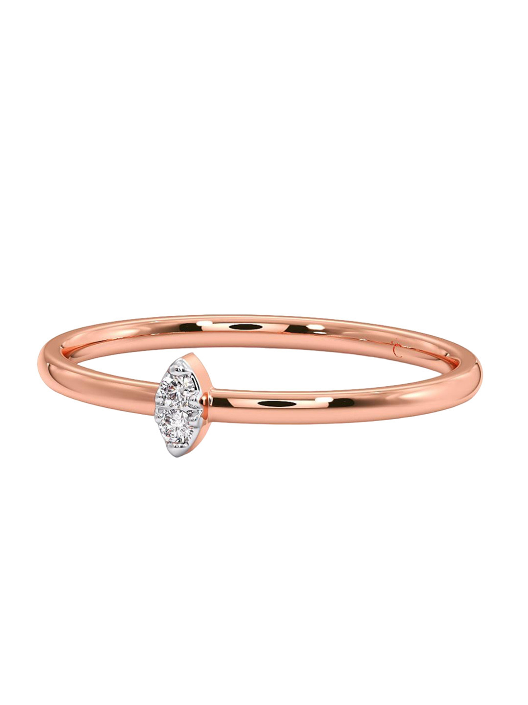 

CANDERE A KALYAN JEWELLERS COMPANY 14KT Rose-Gold Diamond Finger Ring