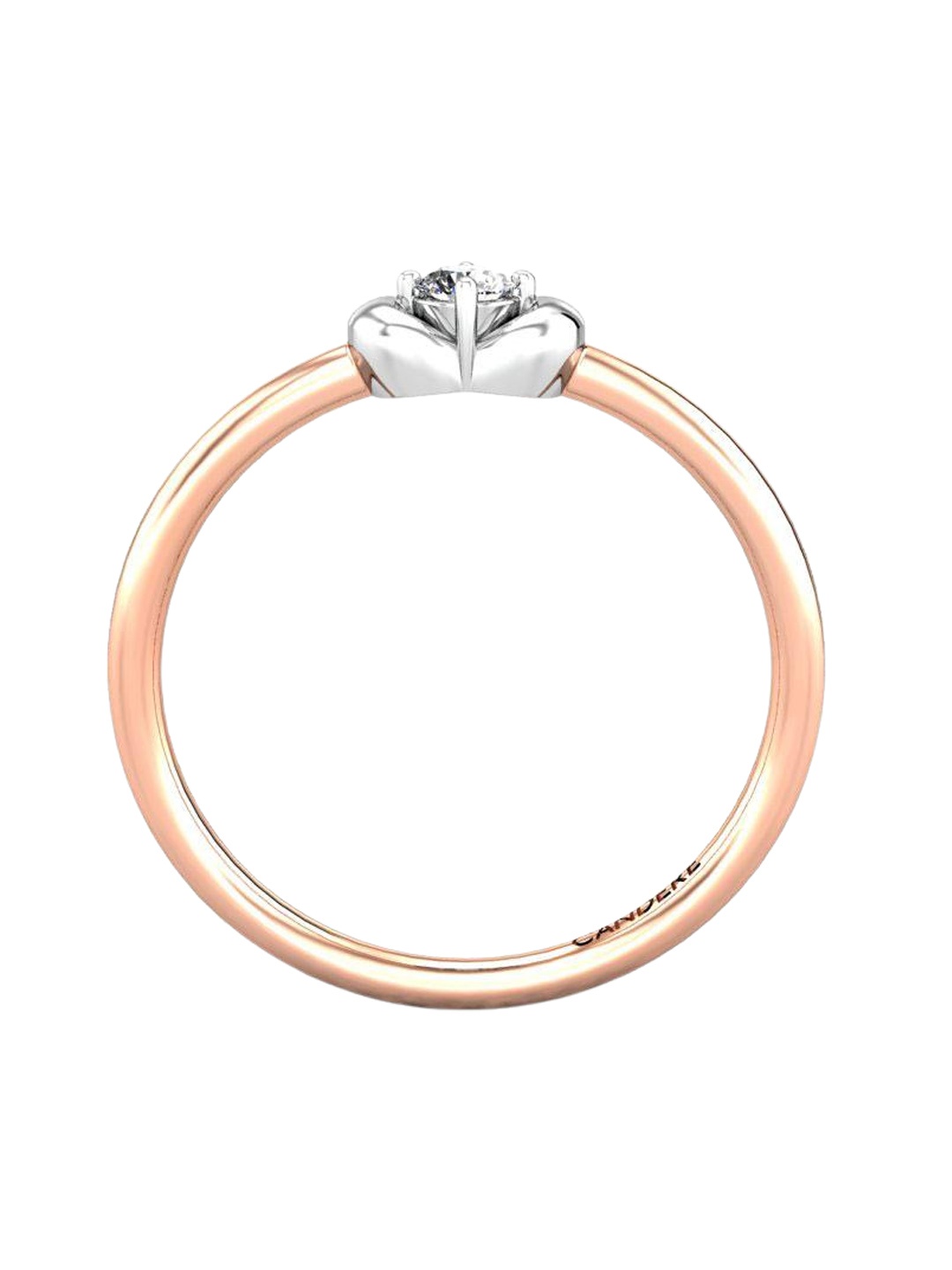 

CANDERE A KALYAN JEWELLERS COMPANY 18KT Rose Gold Diamond Finger Ring - 1.35 g