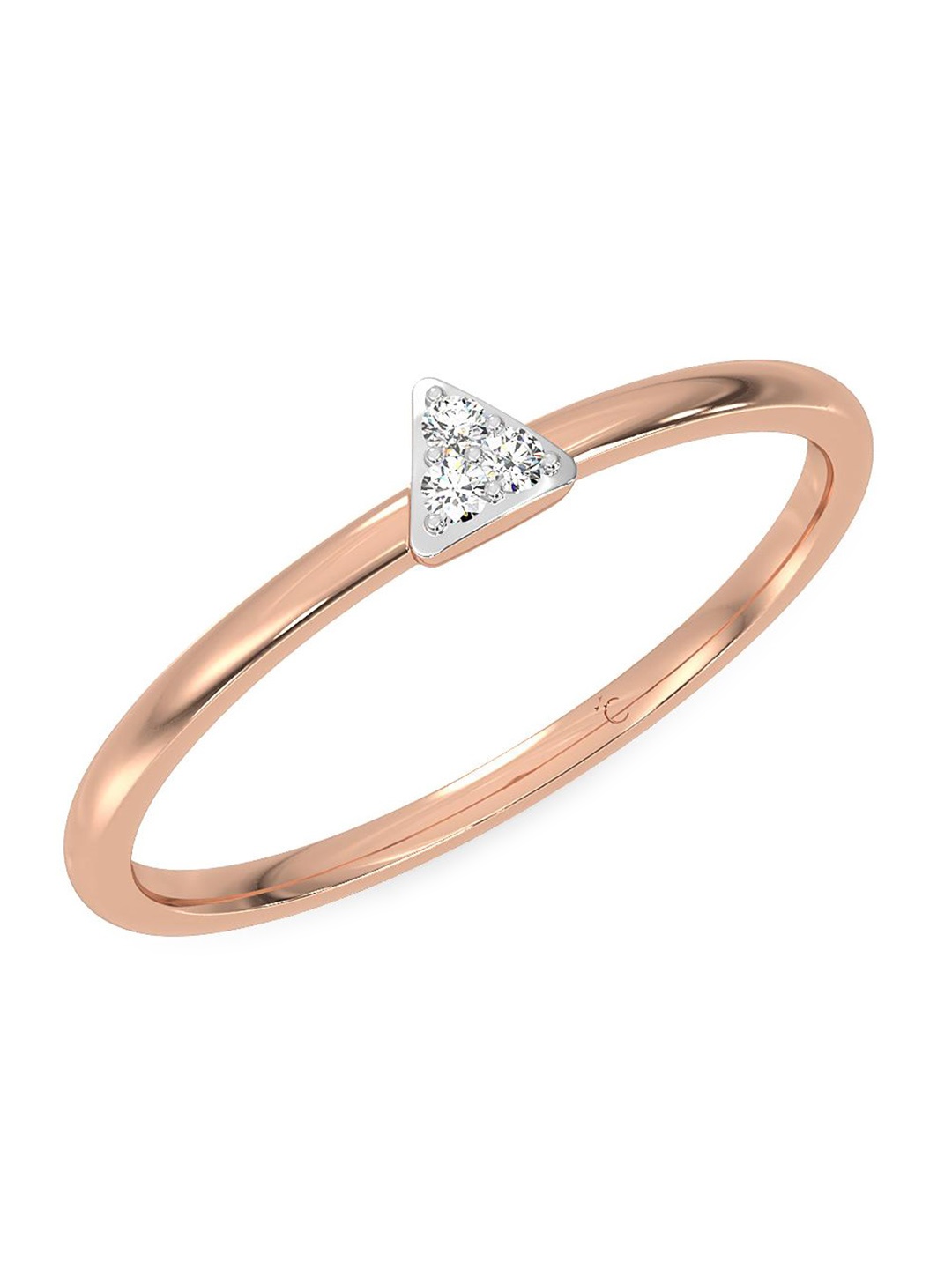 

CANDERE A KALYAN JEWELLERS COMPANY 14KT Rose Gold Diamond Finger Ring - 1.13 g