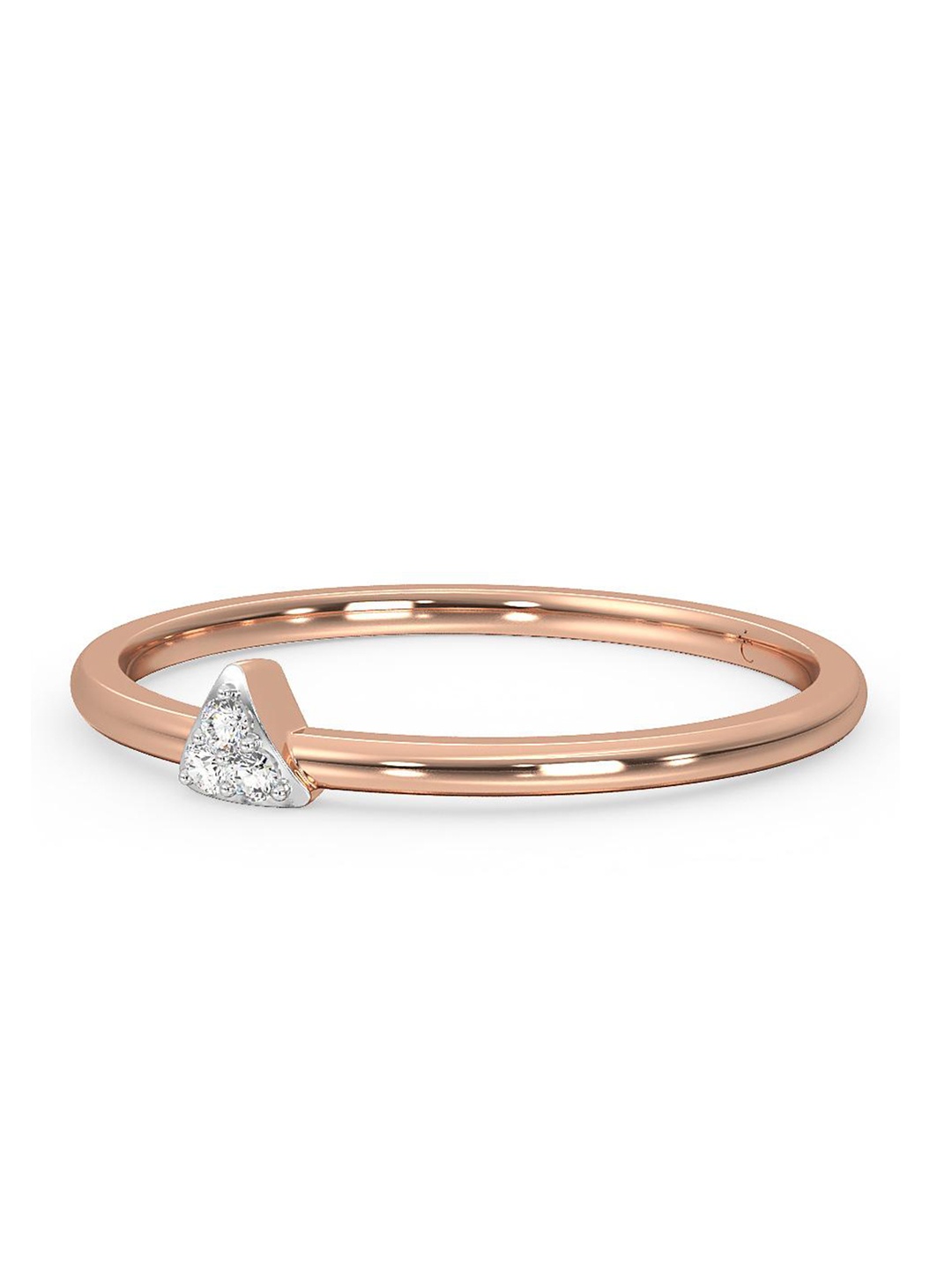 

CANDERE A KALYAN JEWELLERS COMPANY 14KT Rose-Gold Diamond Finger Ring 1.1 g