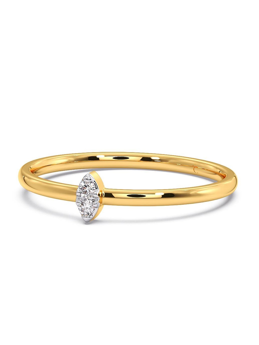 

CANDERE A KALYAN JEWELLERS COMPANY Diamond-Studded 14KT Gold Ring-0.89 g