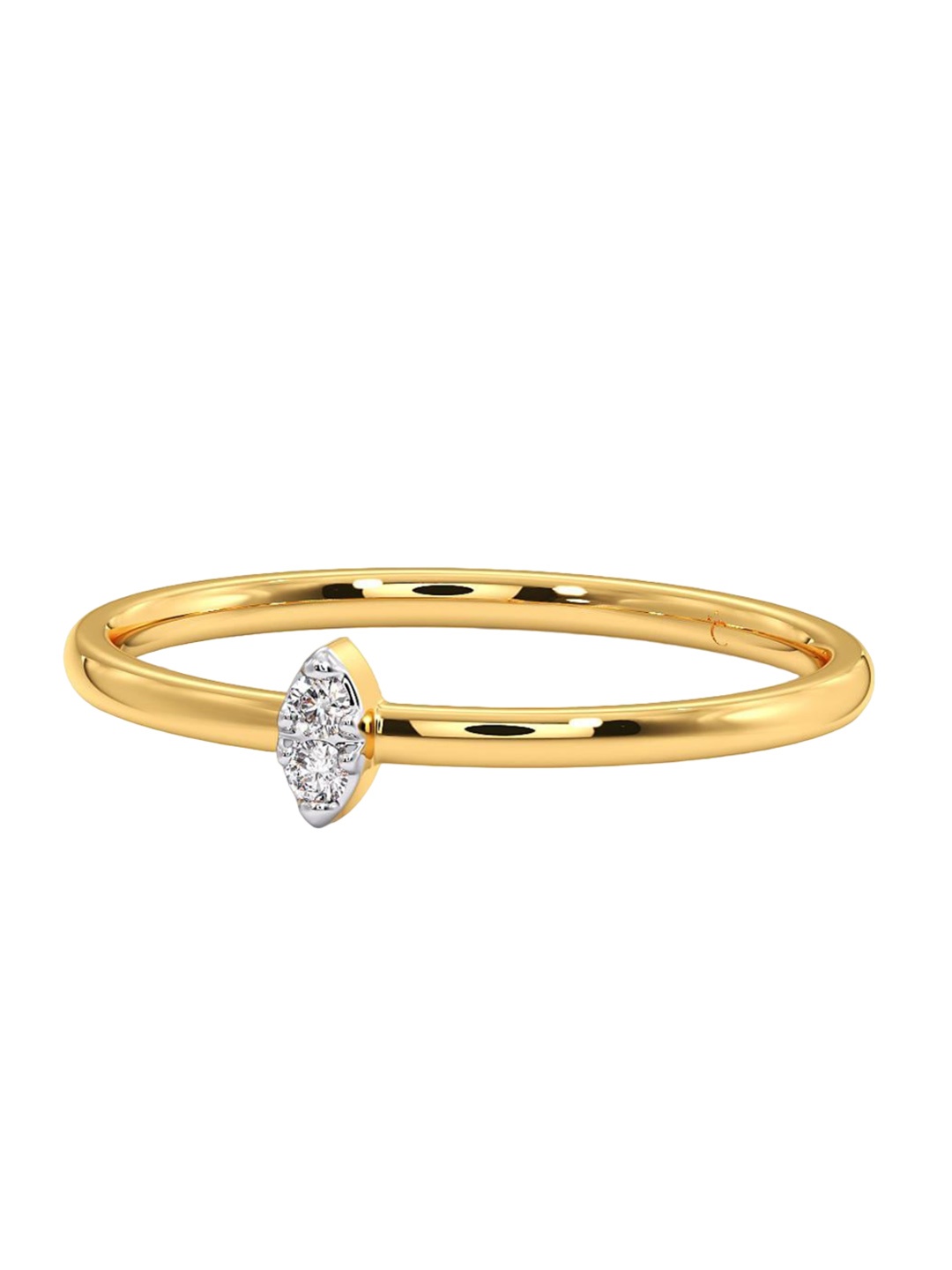

CANDERE A KALYAN JEWELLERS COMPANY 14KT Gold Diamond Finger Ring 0.87 g, Yellow