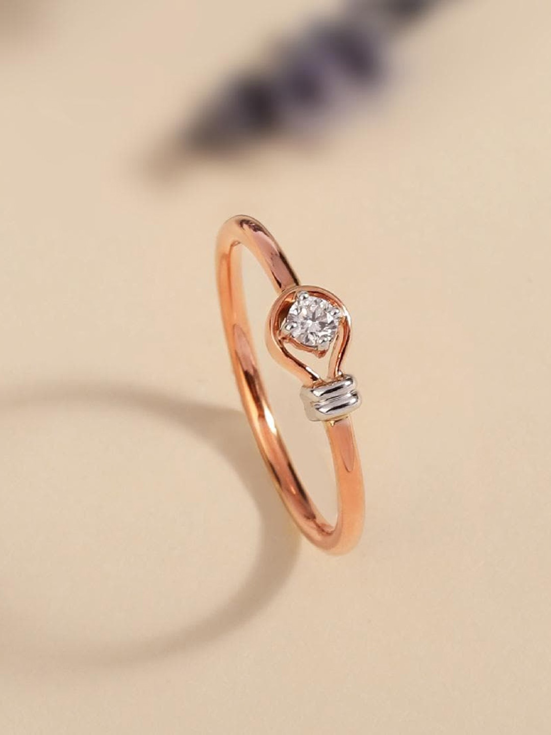 

CANDERE A KALYAN JEWELLERS COMPANY 18KT Rose Gold Diamond Finger Ring - 1.33 g