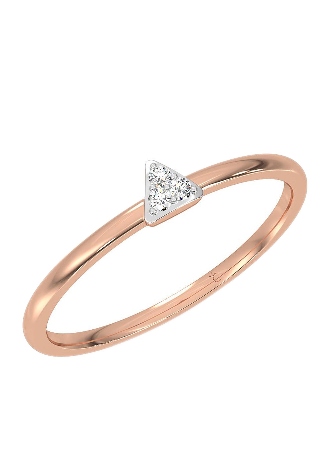 

CANDERE A KALYAN JEWELLERS COMPANY 18KT Rose Gold Diamond Finger Ring 1.42 g
