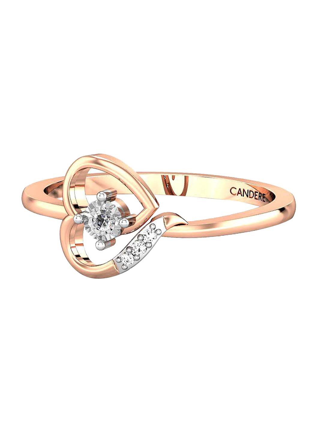 

CANDERE A KALYAN JEWELLERS COMPANY 14KT Rose Gold Diamond Finger Ring