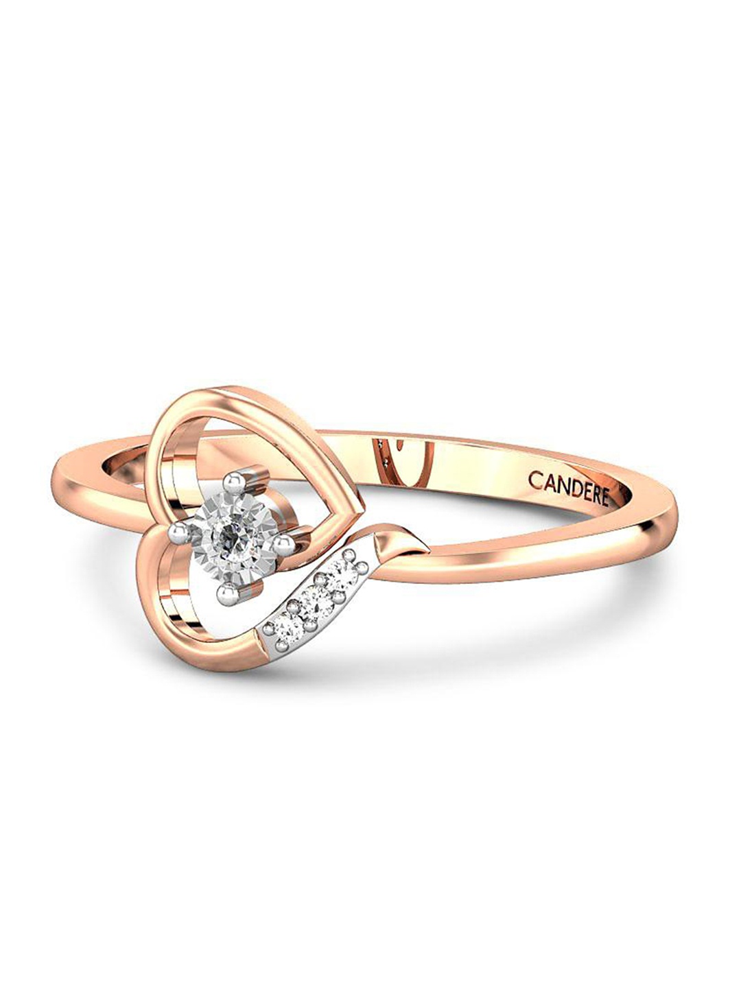 

CANDERE A KALYAN JEWELLERS COMPANY 14KT Rose Gold Diamond Finger Ring - 1.62 g