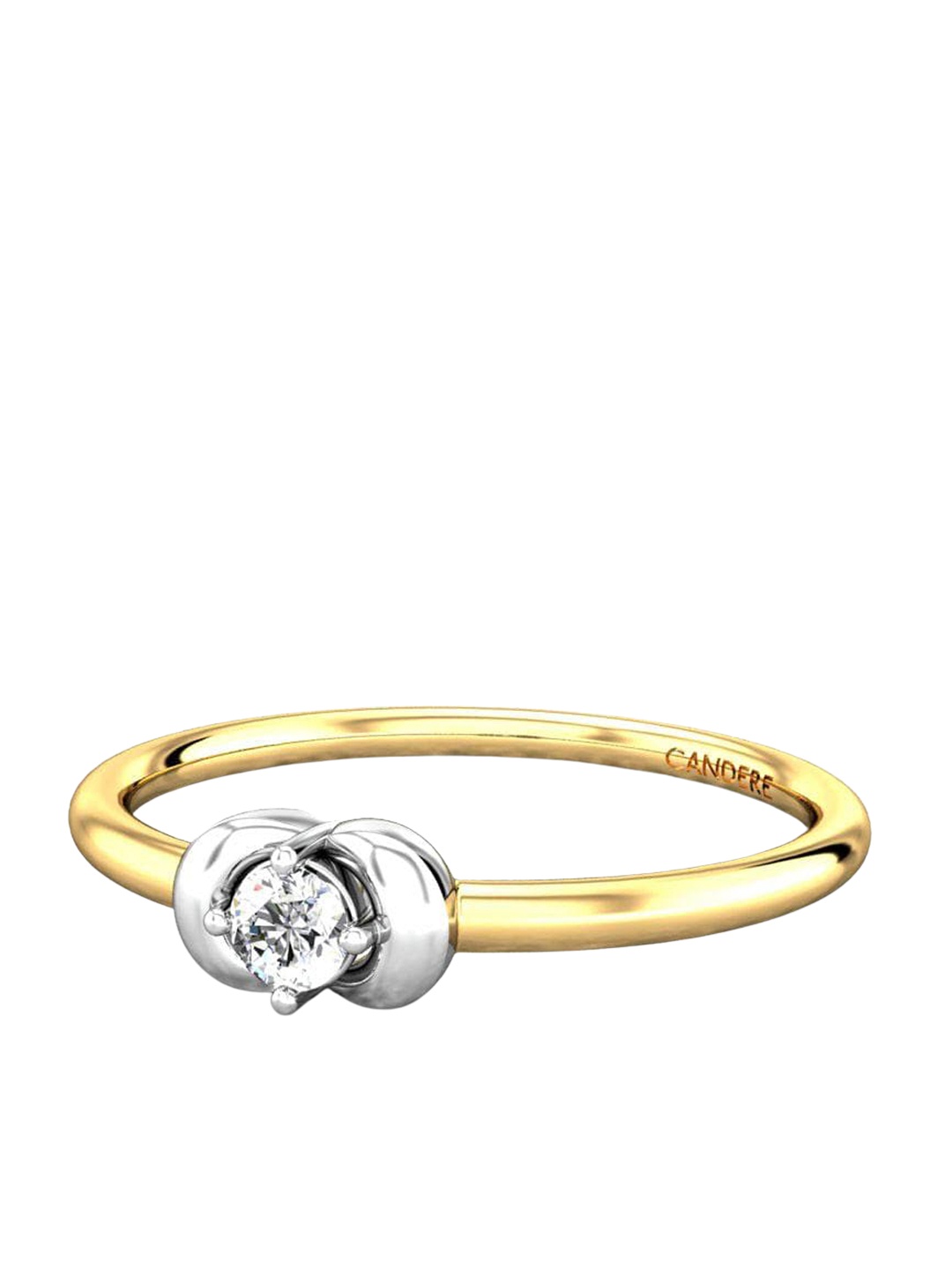 

CANDERE A KALYAN JEWELLERS COMPANY 18KT Gold Diamond Finger Ring-1.56 g, Yellow