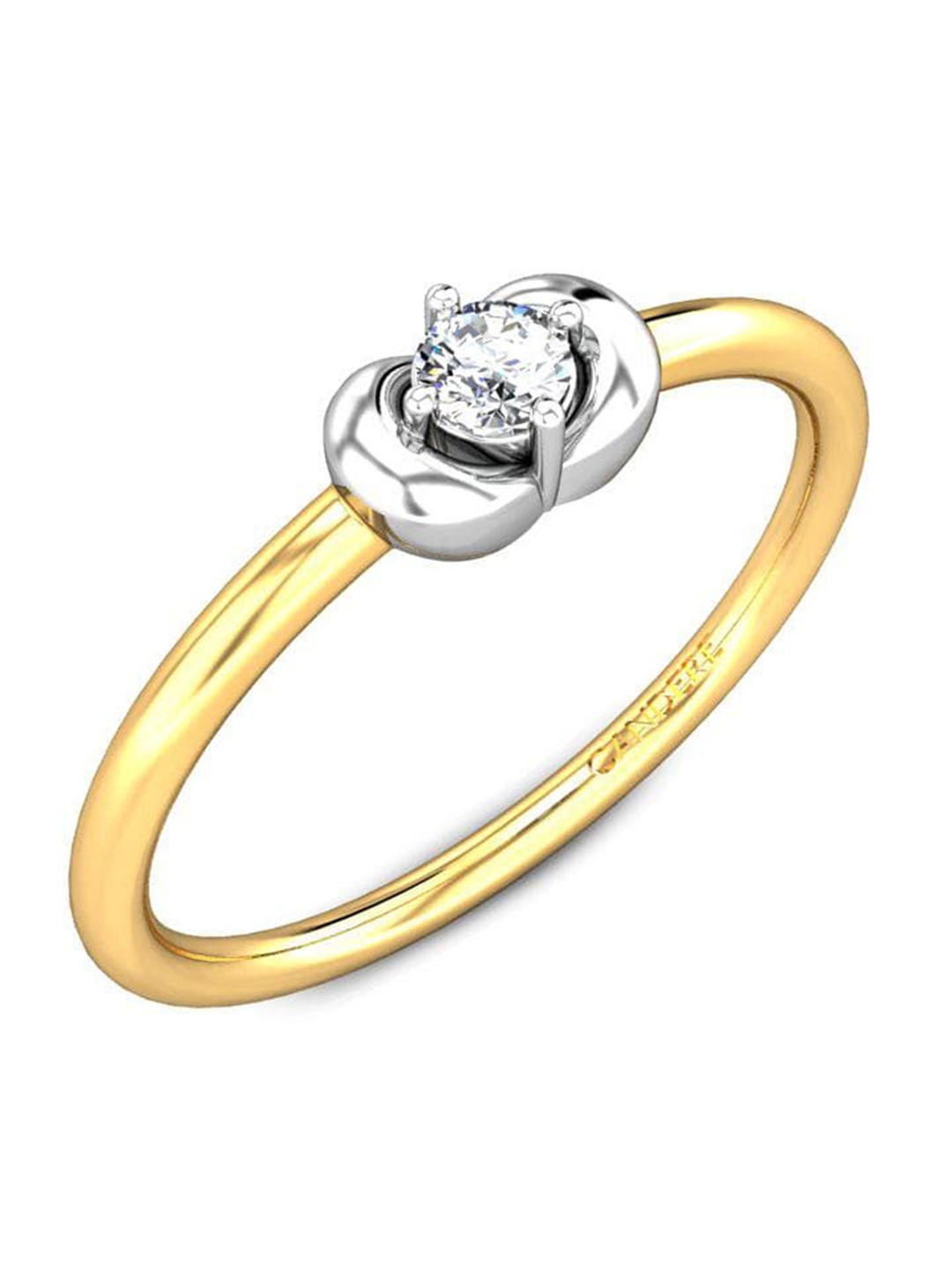 

CANDERE A KALYAN JEWELLERS COMPANY 18KT Gold Diamond Finger Ring-1.51 g, Yellow