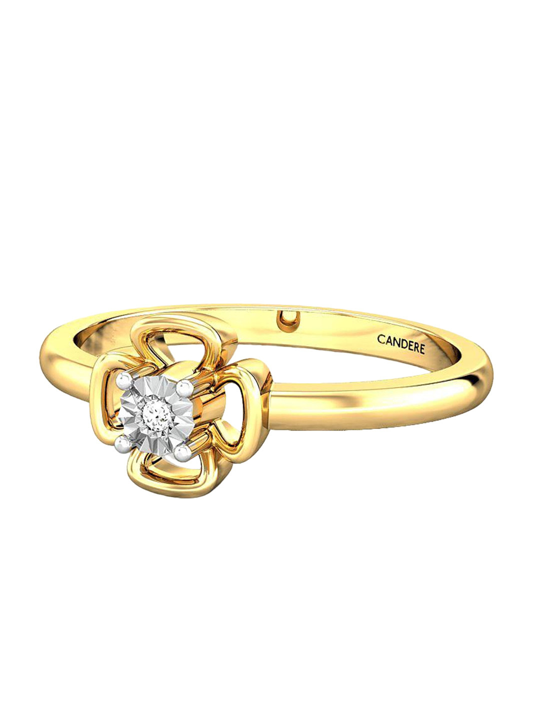 

CANDERE A KALYAN JEWELLERS COMPANY 14KT Gold Diamond Finger Ring - 1.75 g, Yellow