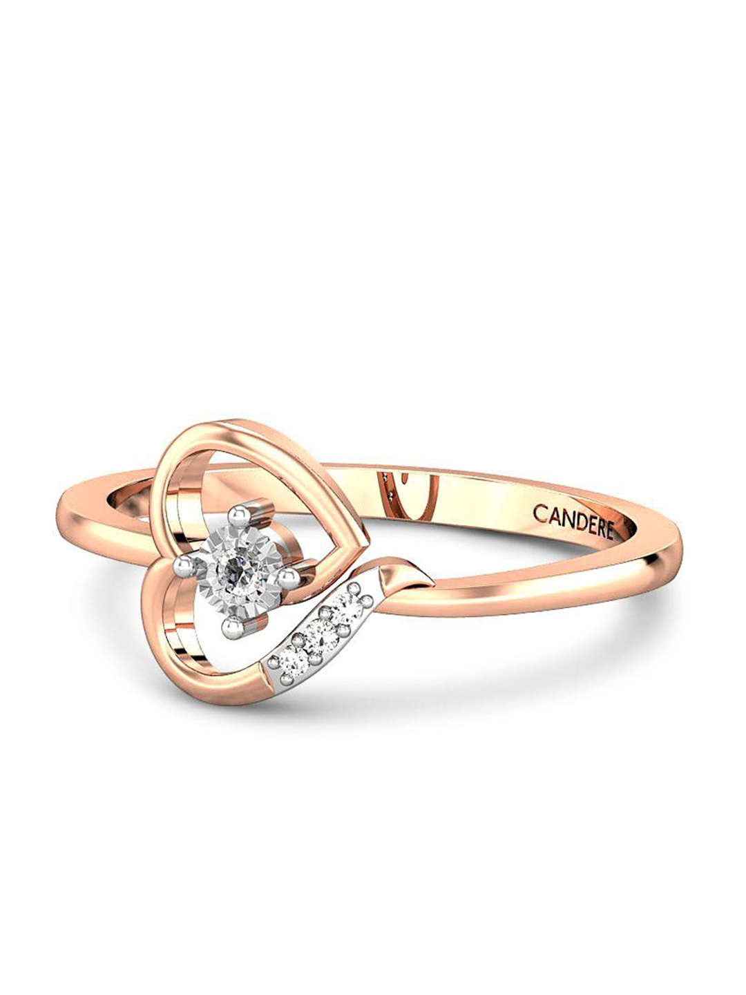 

CANDERE A KALYAN JEWELLERS COMPANY 14KT Rose Gold Diamond Finger Ring