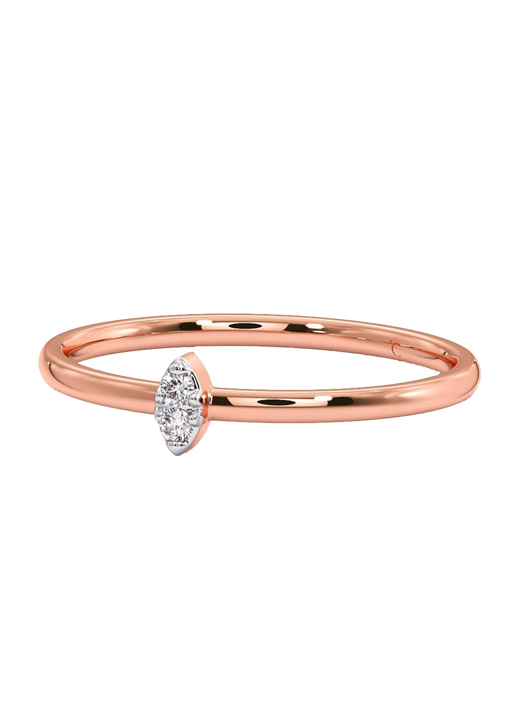 

CANDERE A KALYAN JEWELLERS COMPANY 18KT Rose-Gold Diamond Finger Ring - 1.01 g