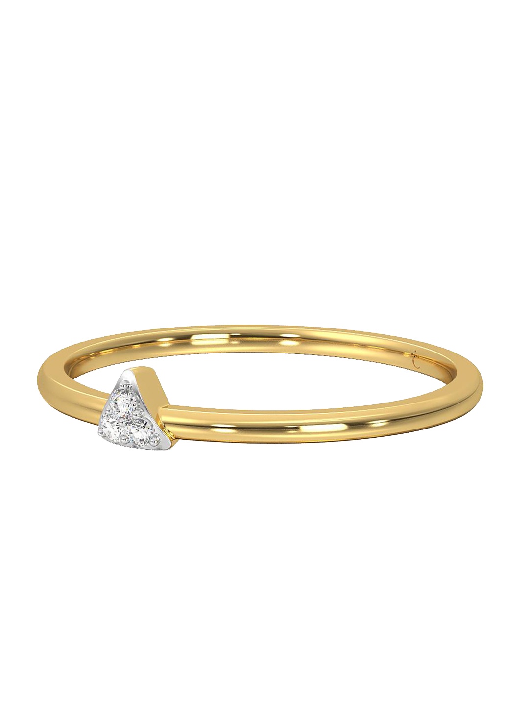 

CANDERE A KALYAN JEWELLERS COMPANY Diamond-Studded 18KT Gold Ring 1.22 g