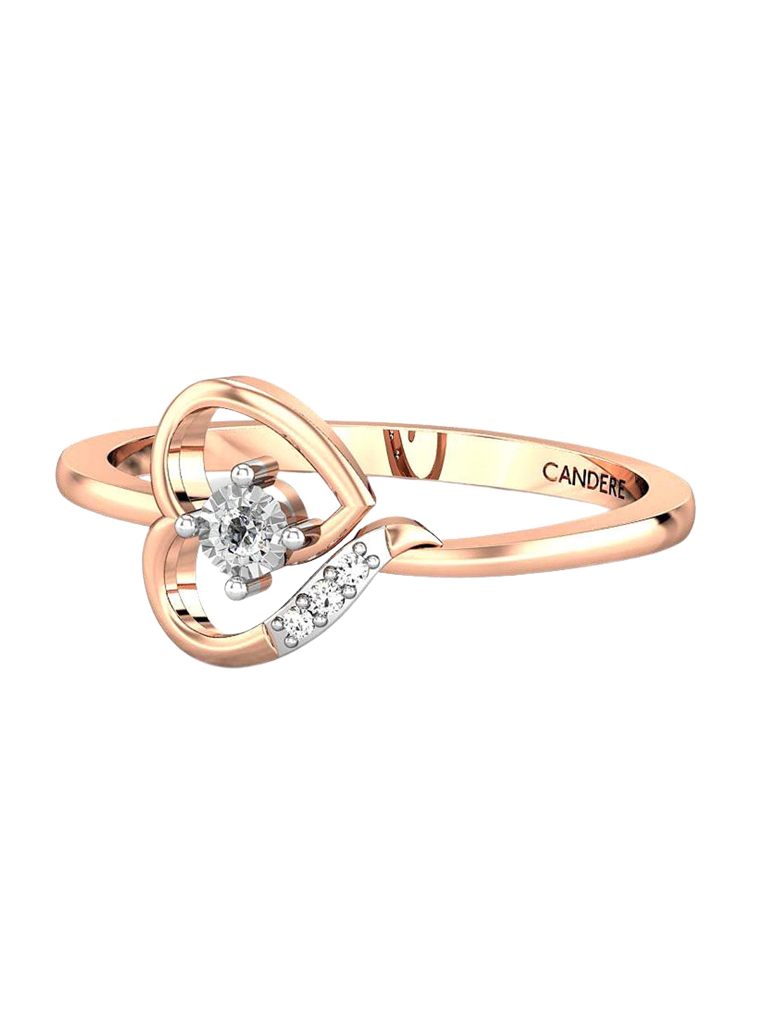 

CANDERE A KALYAN JEWELLERS COMPANY 18KT Rose Gold Diamond Finger Ring - 1.68 g
