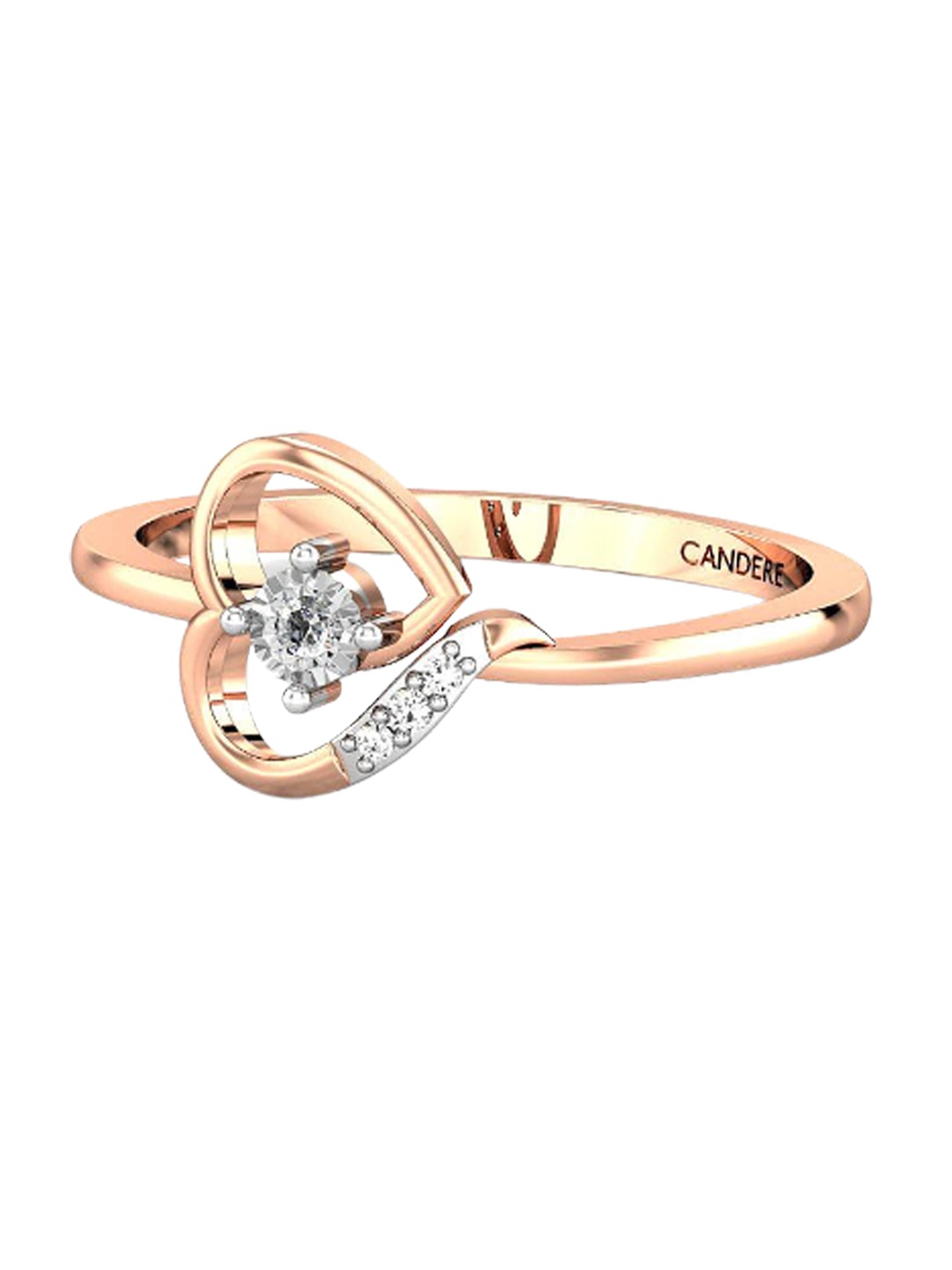 

CANDERE A KALYAN JEWELLERS COMPANY 18KT Rose Gold Diamond Finger Ring 1.78 g